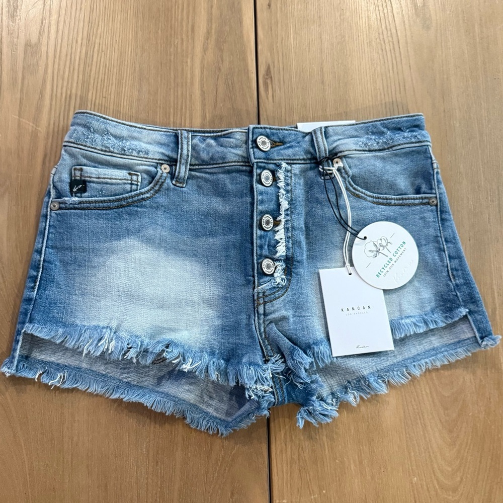 NWT KanCan High Rise Cut Off Shorts Size‎ Large